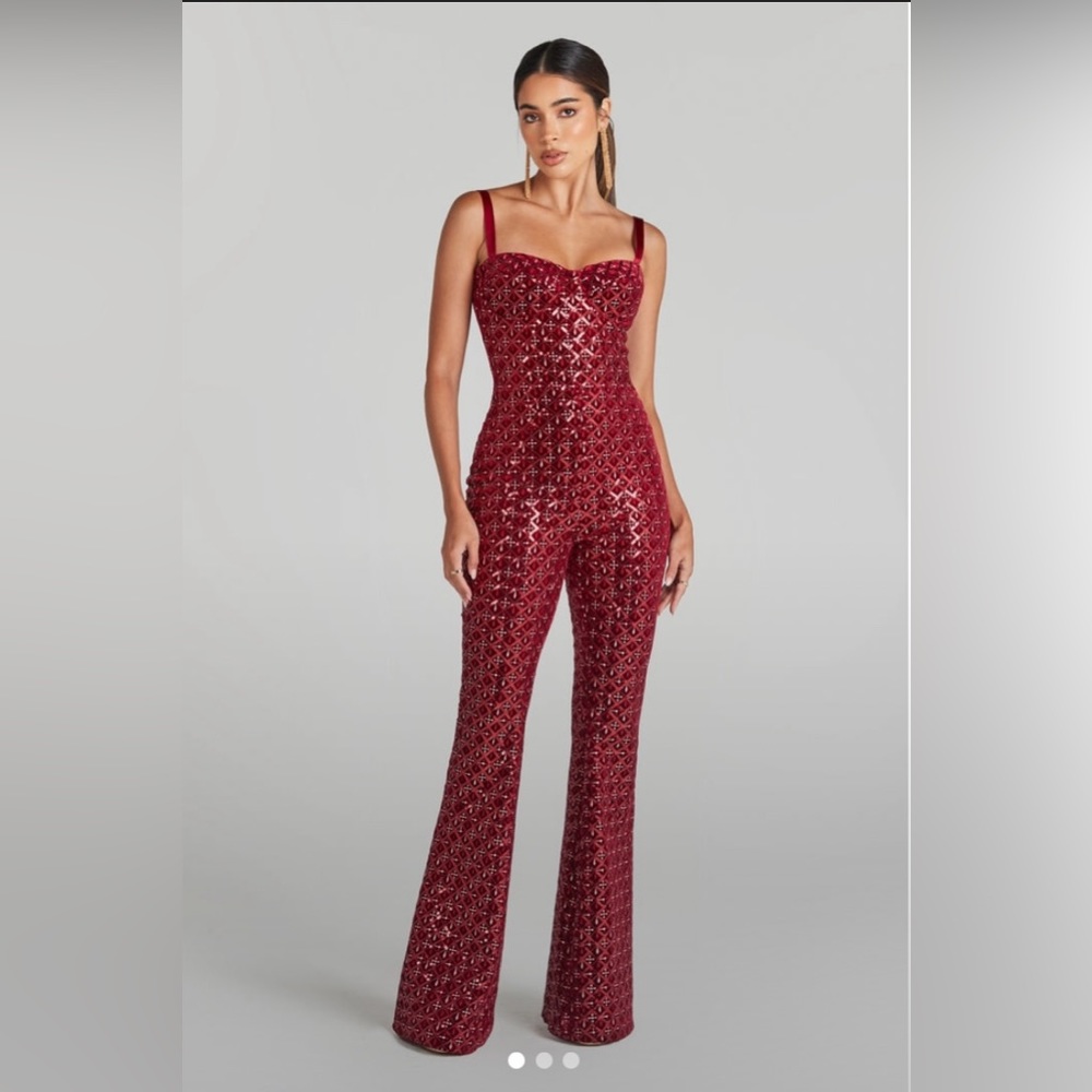 Nadine Merabi - Hailey Red Jumpsuit